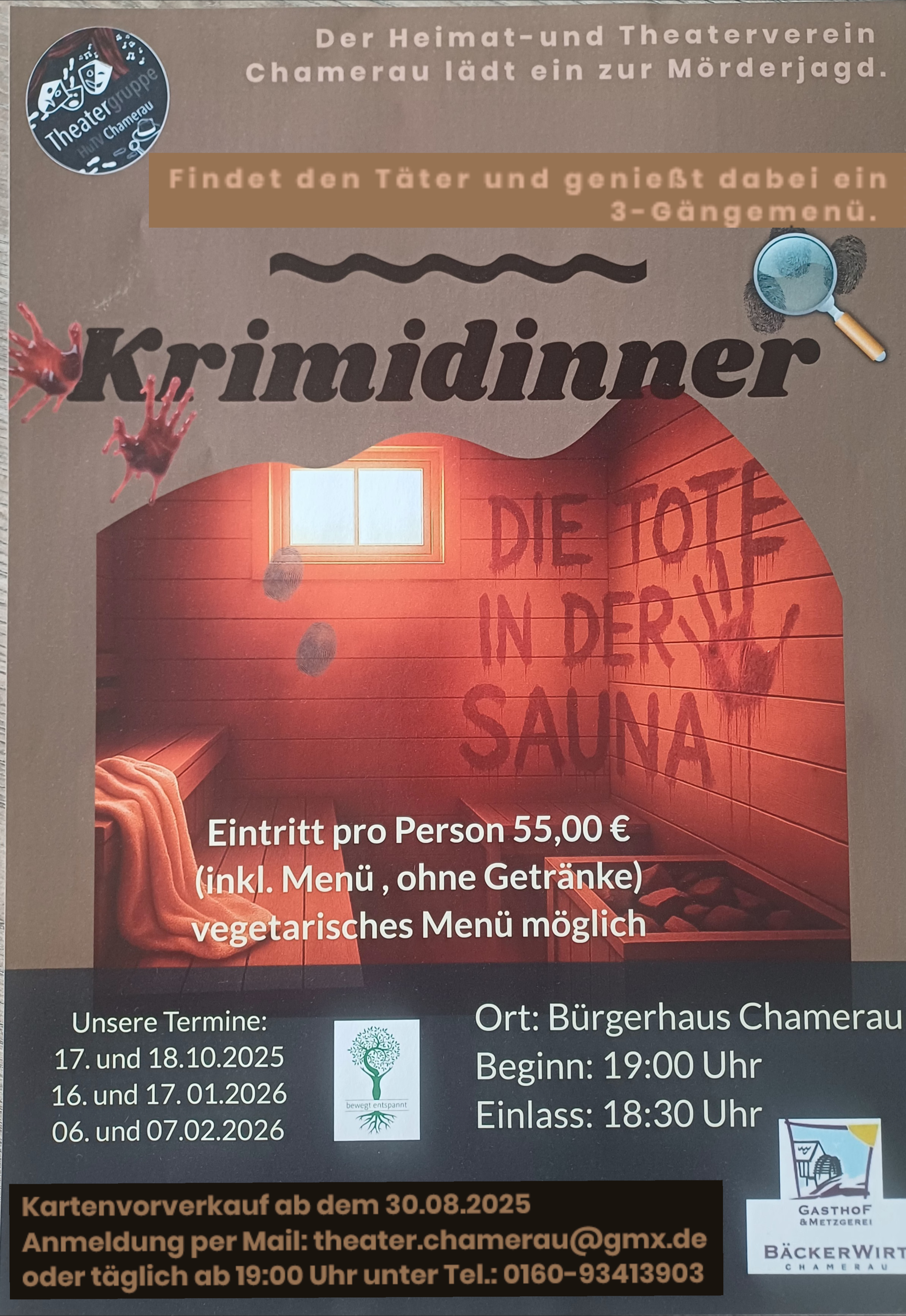 Krimidinner - Die Tote in der Sauna